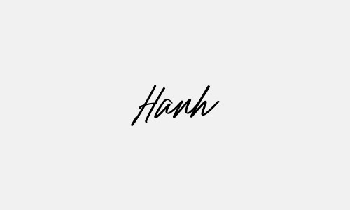 Chữ ký tên Hanh