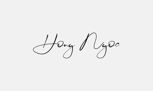 Chữ ký tên Hong Ngoc