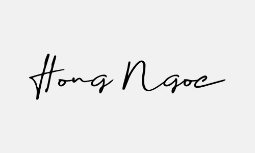 Chữ ký tên Hong Ngoc
