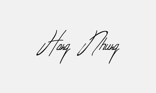 Chữ ký tên Hong Nhung