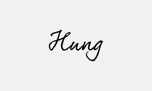 Chữ ký tên Hung