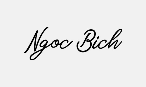 Chữ ký tên Ngoc Bich