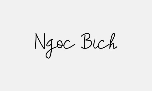 Chữ ký tên Ngoc Bich