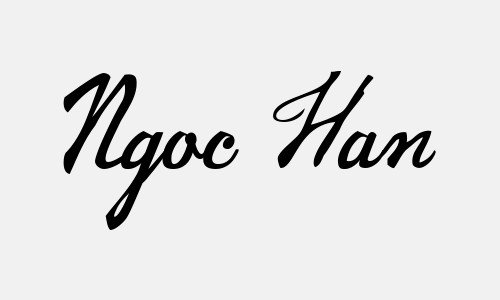 Chữ ký tên Ngoc Han