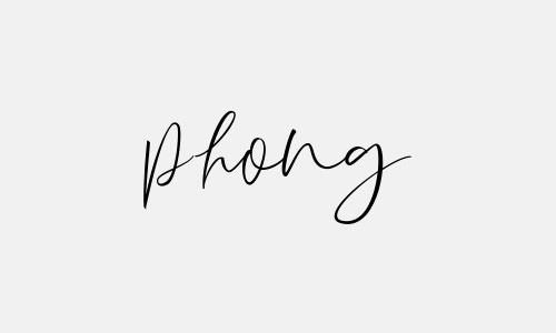 Chữ ký tên Phong