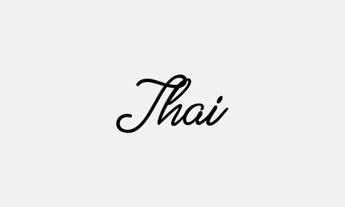 Chữ ký tên Thai