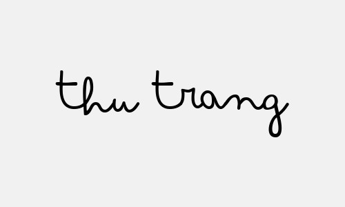 Chữ ký tên Thu Trang