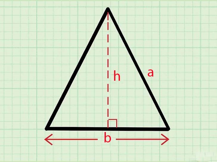 Tính diện tích tam giác cân khi biết độ dài của cả 3 cạnh