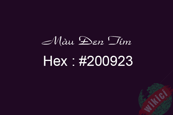 Màu tím đen - Số Hex = #200923