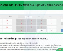 Phần mềm giả lập Máy tính Casio FX-580VN PLUS Online